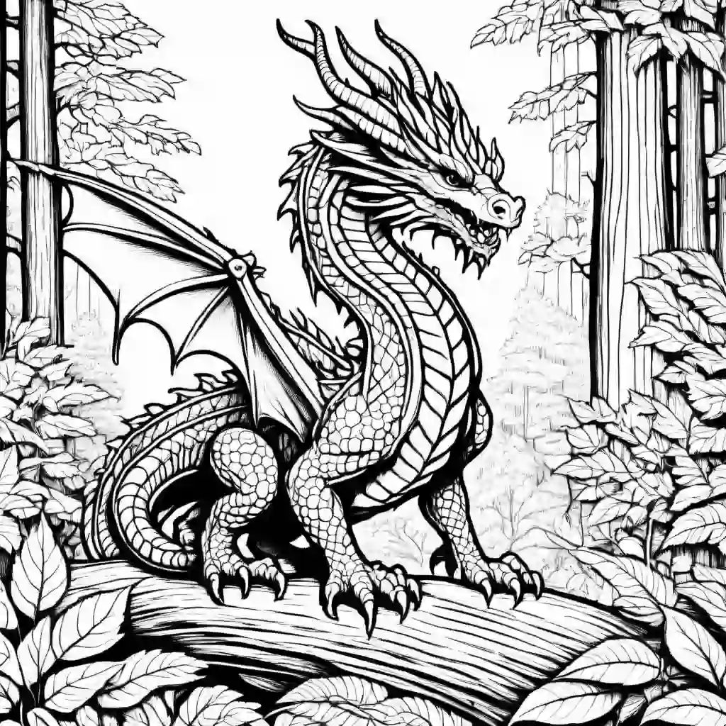 Forest Dragon coloring pages